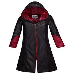 Devil May Cry 5 Dante Men's Leather Coat Jacket Cosplay Costume305m