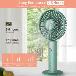 Electric Fans Handheld Mini Portable Chargeable Fan Wind Adjustable Electric Wireless Fans USB Rechargeable Outdoor Sports Cooling Fan