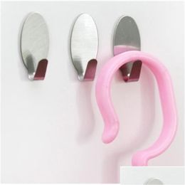 Robe Hooks Stainless Steel Stick Holder Hanger Man Woman Portable Home Kitchen Wall Door Self Adhesive Minimalism 1 95Cr Bb Drop Del Dhb3S