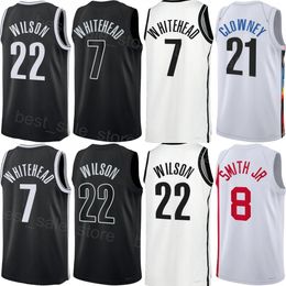 Print Draft Pick Basketball Dennis Smith Jr Jersey Noah Clowney 21 Dariq Whitehead 7 Jalen Wilson 22 Mikal Bridges 1 Cameron Johnson 2 Dorian Finney-Smith Black White