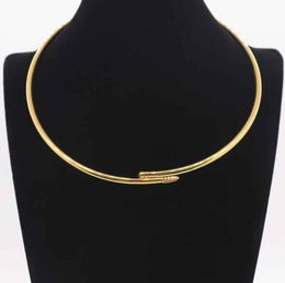 Designer Necklace Luxury Jewellery High Quality Fashion Necklace Designer Jewellery Big Nail Shape Chains Necklaces for Women and Mens Party Gold Platinum Jewellery