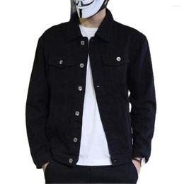 Men's Jackets 2023 Autumn Overcoat Men Ripped Jeans Jacket Slim Cotton Denim White Black Hole Motorcycle Jean Coats Outwear 3xl