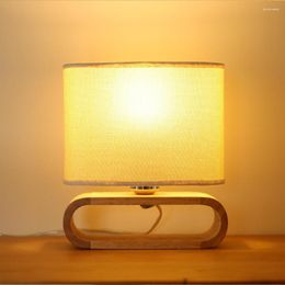 Table Lamps Creativity Nordic Wooden LED Lamp E27 Holder 85-265V Modern Art Wood Desk Parlour Indoor Study Night Light