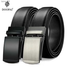 DOOPAI Belt for Men Leather Belt Automatic Genuine Leather Fashion Belts Ratchet Luxury Belts Men's Trouser Belt L230704