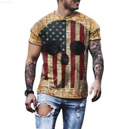 Men's T-Shirts US Independence Day 3D Digital Print T Shirt Men Short Sleeve T-shirts Summer Vintage Fashion Male Tee Tops Streetwear Plus Size L230715