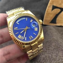 FASHION 18 ct gold DAYDATE 36mm self-winding men Watches Automatic movement Silver dial bezel 2813 Original clasp Mens datejust wr259I