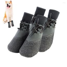 Dog Apparel Socks 2 Pairs Pet Protector With Adjustable Straps Strong Grips Traction Control For Indoor On Hardwood Floor