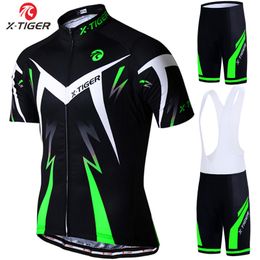 Cycling Shirts Tops X-Tiger Pro Cycling Jersey Set Summer Cycling Wear Mountain Bike Clothes Bicycle Clothing MTB Bike Cycling Clothing Cycling Suit 230715