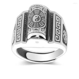 Cluster Rings FoYuan Male Ring Fu Xi's Congenital Eight Trigrams Spinning Barrel Aggressive Index Finger Can Rotate Opening