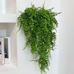 Decorative Flowers Plastic Ivy Hanging Decor Plants For Outdoor Green Leaves Fern Artificial Persian Faux Vine