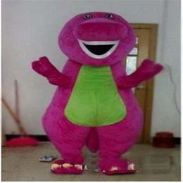 2018 Barney Dinosaur Mascot Costume Movie Character Barney Dinosaur Costumes Fancy Dress Adult Size Clothing2731