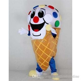 2019 Factory Outlets Ice Cream Mascot Costume Fancy Birthday Party Dress Halloween Carnivals Costumes320R