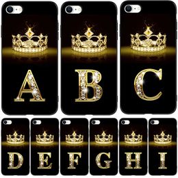 For Iphone 7 8 SE 2020 SE3Case Silicon Cover Apple IPhone Plus Black Tpu Case Gold Letters