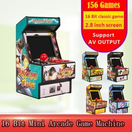 Jogadores de jogos portáteis Mini console de jogos de arcade portátil Tela de 2,8 polegadas construída em 156 jogos retrô Console de videogame portátil de 16 bits para saída Sega AV 230714