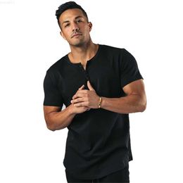 Men's T-Shirts 2022 New Brand Summer Men's Clothing Fashion Round Neck Male T-shirt Men's Casual T-shirt Jogger Gyms Bodybuilding Short Sleeve L230715