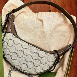 luxurys Designer Ophidia Messenger Half moon bag Women purse classic Nylon Underarm Totes Cross Body hand bags mens Leather pochette Croissant Shoulder Clutch Bags