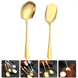 Dinnerware Sets Mixing Spoon Stainless Steel Rice Spoons Kitchen Soup Sturdy Serving Utensil Bulk