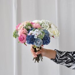 Decorative Flowers Pink Silk Lotus Flower Artificial Wedding Home DIY Decor High Quality Big Bouquet Foam Accessories Craft Fake
