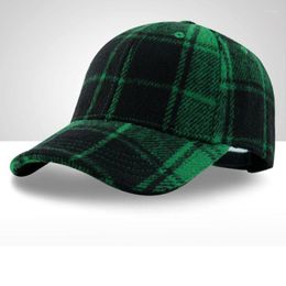 Ball Caps Winter Baseball Cap For Men Unisex Warm Hat Sport Decorate Travel Party Christmas Year Gift Plaid Classic