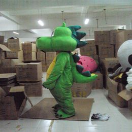 2018 High quality Green Dragon Dinosaur Mascot Costume Fancy Costume Mascotte for Adults Gift for Halloween Carnival party303Q