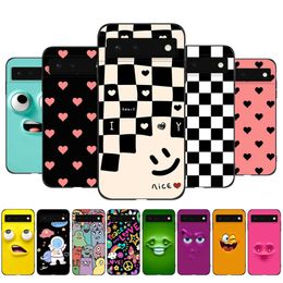 For Google Pixel 6 Case Pro Pixel6 6Pro Soft Funda Black Tpu Case Cute Funy