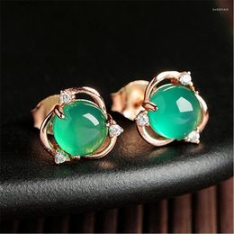 Dangle Earrings Chinese Natural Jade Light Green Hand-carved Drop Fashion Boutique Jewellery Women 925 Silver Inlaid