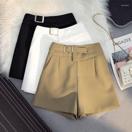Women's Shorts High Waist A-Line Suit Women Spring Summer Blazer Solid Colour Korean Fashion Wide Leg Office C513