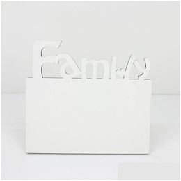 Frames And Mouldings Woodiness Sublimation Blank Mdf Diy Three Nsional Hollowing Out Slate Letter Shape Laser Cutting Home Accessory Dhmut