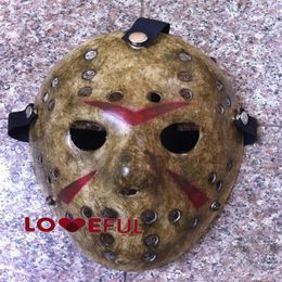 New Make Old Cosplay Delicated Jason Voorhees Mask Freddy Hockey Festival Party Dance Halloween Masquerade --- Loveful270g