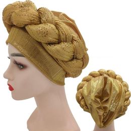 Rhinestone Turban Africain Femme Glitter Elastic Muslim Hijab Bonnet Women Head Wraps Braids Turbante Mujer Auto Gele Ethnic Cloth295R