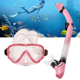 Nose Clip Adult Snorkel Set AntiFog Underwater Mask with Impact Resistant Panoramic Tempered Glass Safe Free Breathing AntiLeak Snork 230715