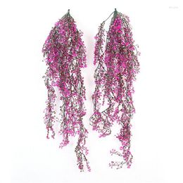 Decorative Flowers Artificial Hanging Vine Fake Plants Wall Hang Garland Porch Patio Arch Balcony Garden Party Wedding Decorations