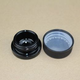 All-match Black Ultraviolet glass jar 5 ml (0.17 fl oz) Pocket Size with child proof child resistance lid for thick oil