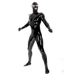 Full Cover Men's Latex Catsuit Sexy Fetish Erotic Costumes Rubber Bodysuit for Man Plus Size Jumpsuit Customise Service234F