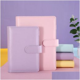 Notepads A6 Empty Binders Loose Leaf Notebooks Refillable 6 Ring For Filler Paper Binder Er With Magnetic Buckle Closure 18 L2 Drop Dhb1D