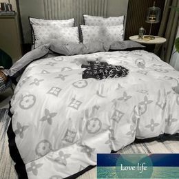 Luxury Thickened Sanded Fabric Three-Piece Full Washed Cotton Bedding Solid Colour Quilt Cover