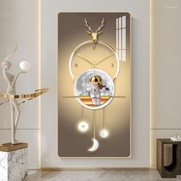 Wall Clocks Decorated Clock For Living Room Decoration Table & Accessories Timepiece Home Decor Interior Art Mural
