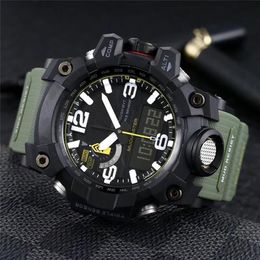 Big Mud King 1000 Sports Casual Men's Quartz Watch LED Waterproof Digital World Time Automatic Hand-up Light267h