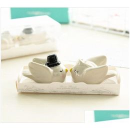 Party Favor Wedding Ceremony Bird Salt And Pepper Shaker Personality Bride Groom Seasoning Bottle Seasonings Pot 3 8Zl Ggkk Drop Del Dhdjr