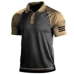 Men's Polos Military Tactical Polo Shirt Men T-shirt US Army Short Sleeve Hunting Hiking Clothing Tops Tees Outdoor Tactical Men T-shirts 230714