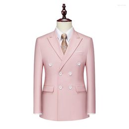 Men's Suits 2023 Slim Fit Man Blazer Office Suit Mens Jackets Wedding Dress Jacket Coats Casual Double-Breasted Business