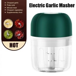 Juicers Electric 250ML Garlic Masher Vegetable Grinder Wireless Portable Crusher food Machine kitchen Tools 230714