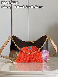 M46470 New women's crossbody bag High quality single shoulder bag Pumpkin Painting outer with a small chain very stylish capacity space enough