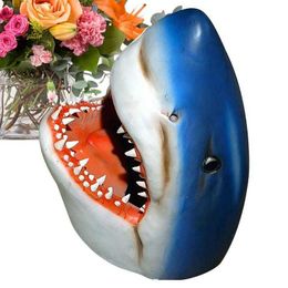 Garden Decorations Garden Shark Decor Novelty Floating Shark Head Decor Shark Statue For Outdoor Indoor Patio Yard Shark Decor Yard Art L230715