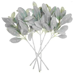 Decorative Flowers Grass Flower Arrangement Accessories Artificial Leaves Decor Cloth Fake Leaf Simulated Green