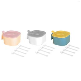 Storage Bottles 4 Grids Seasoning Container S Multifunctional Kitchen Condiment Jars For Els Kitchens Cooking Parties