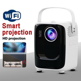 Projectors Original S10 Mini Projector 4K Home Theatre BluetoothCompatible Android Smart TV DLP Office Micro Portable Data Show With Wifi 230714