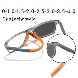 Sunglasses Ultralight Pochromic TR Sports Myopia Glasses Women Men Trendy Anti Blue Light Near Sight Eyeglasses Flexible Outdoor Eyewear