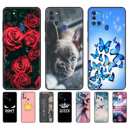 For Samsung A21S Case 6.5" Soft Silicon Back Phone Cover Galaxy A21s GalaxyA21s A 21s A217 Shell Black Tpu Case