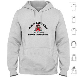 Men's Hoodies Stroke Awareness Mom Dad Son Daughter Friend